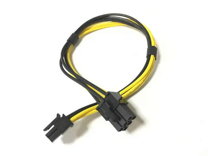 High Quality mini 6pin to pcie 6pin 6 pin GPU graphic video card power cable support for Mac pro G5 GTX480 gtx680 Yellow&Black