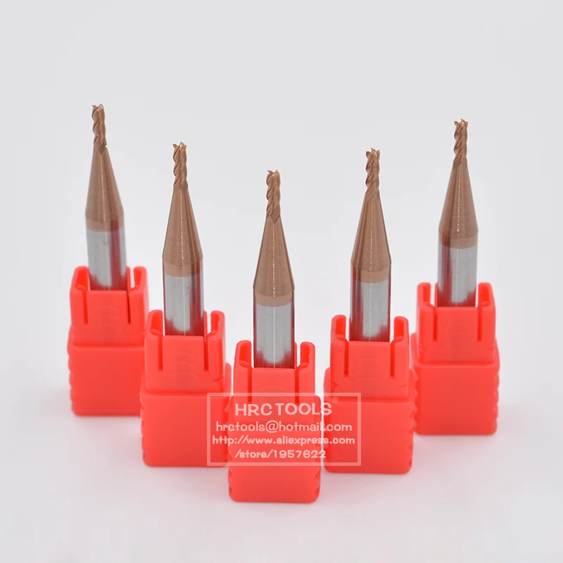 5pcs Soild 초경 합금 코팅 엔드밀 스트레이트 생크 4mm 6mm 8mm 10mm 금속 절단 도구