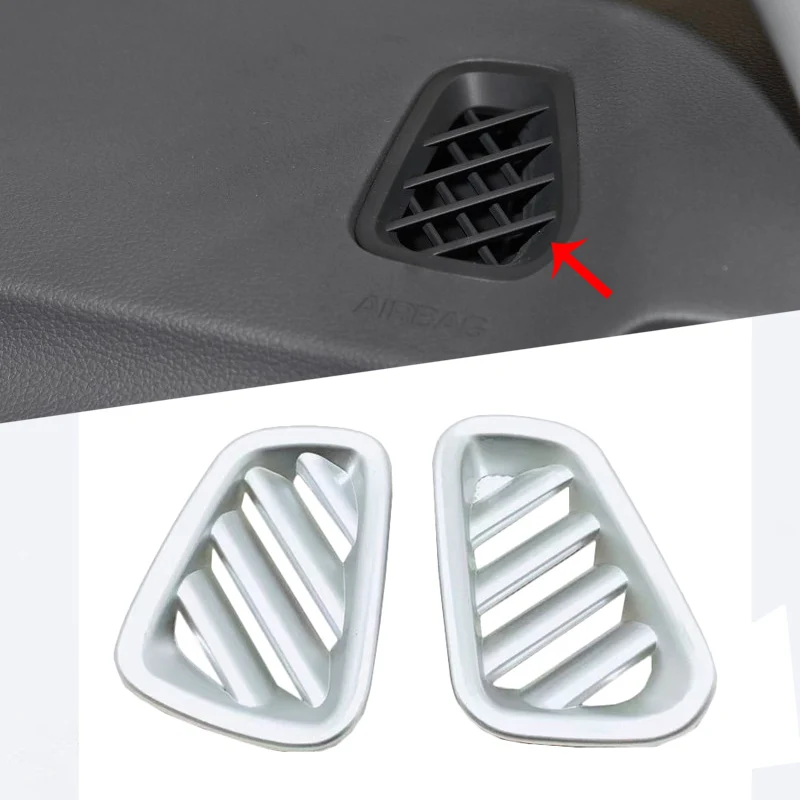 For Hyundai Tucson 2019 Car ABS Carbon Fiber Style Front Dashboard Air Vent Outlet Cover Bezel Frame Garnish Molding Surround