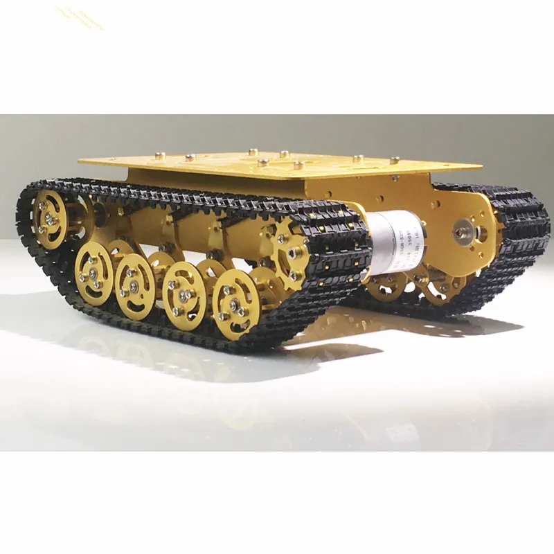 TS100 Metal Rc Robot Tank Car Chassis Shock Absorption Car With Suspension System Crawler Caterpillar for  DIY Toy