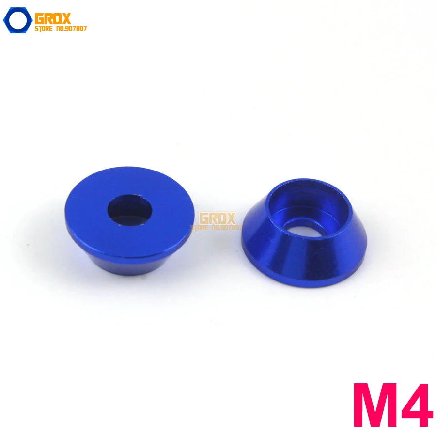 

30 Pieces M4 Royal Blue Aluminum Washer Socket Head Cap Screw Washer