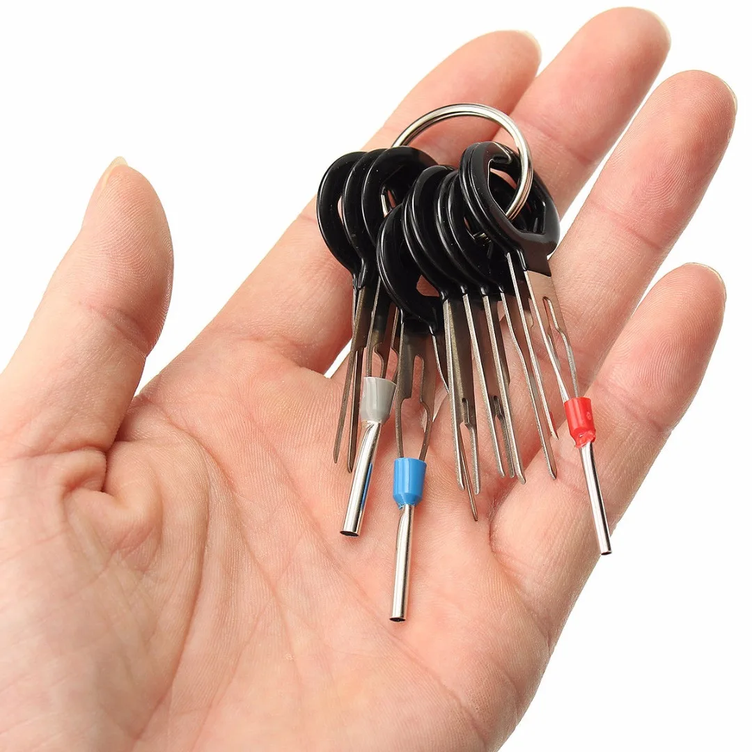 11 Stks/set Auto Terminal Removal Tool Bedrading Connector Extractor Puller Release Pin Handgereedschap