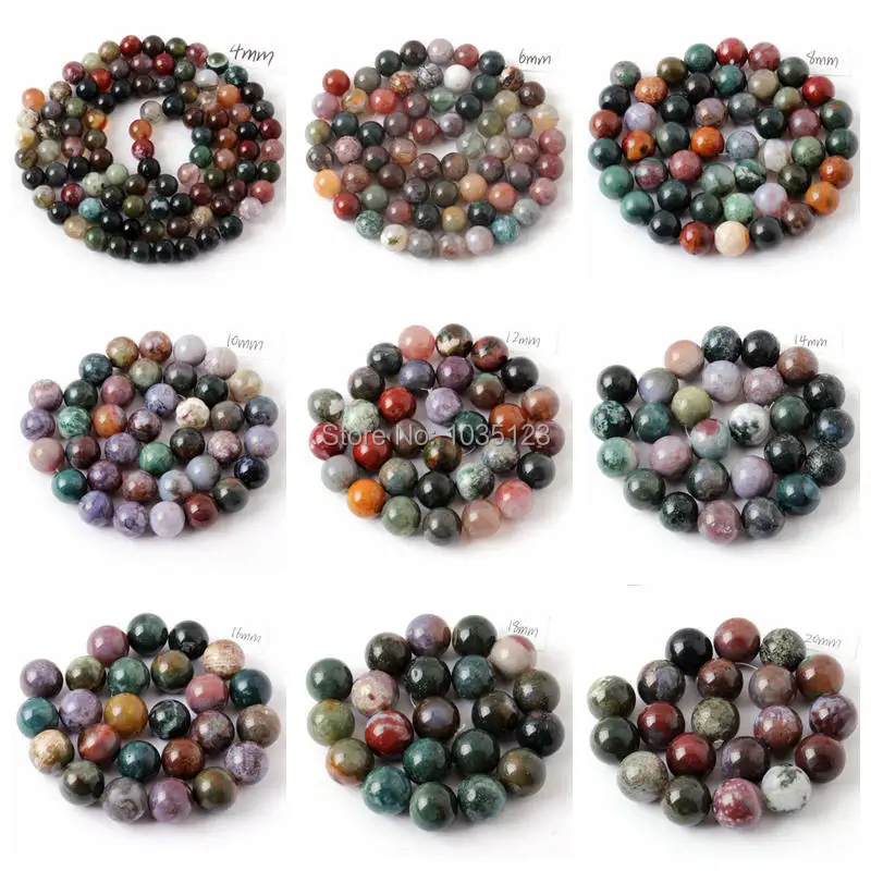 High Quality 4.6.8.10.12.14.16.18.20mm Natural Round Shape Agates Onyx DIY Loose Beads Strand 15\