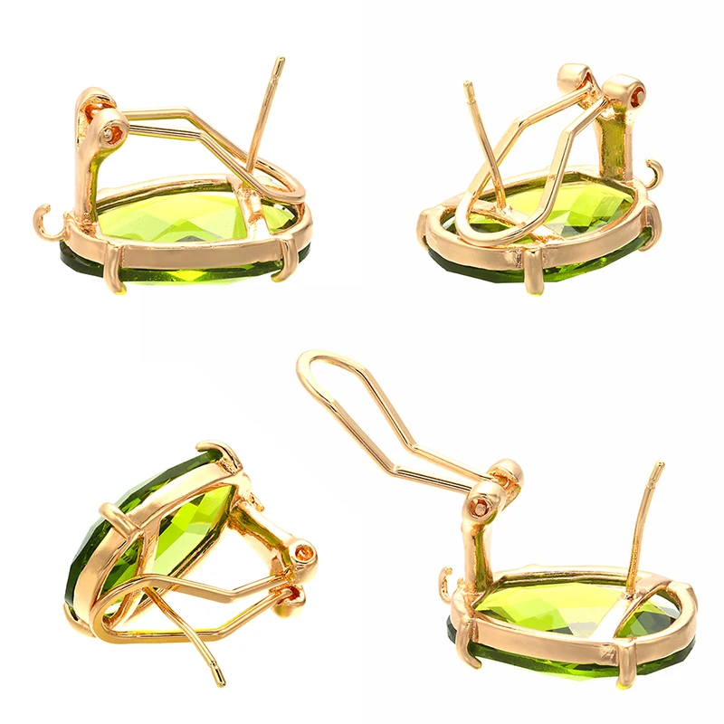 Women's Crystal Cobblestone Stud Earrings, Luxurious Design