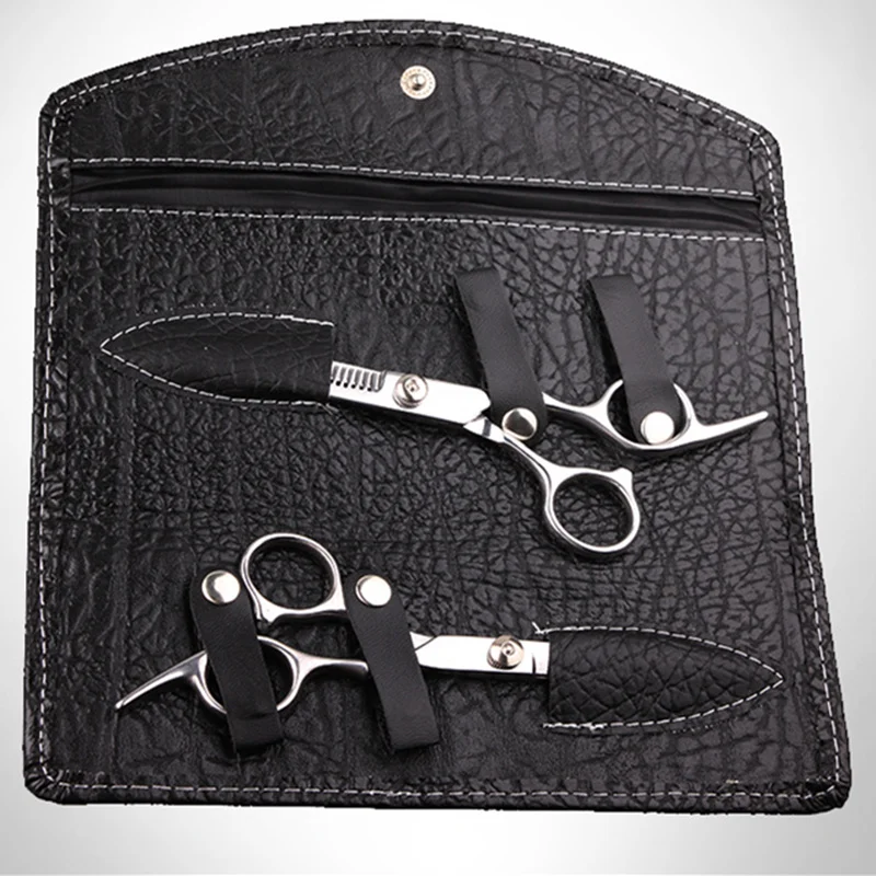 

SMITH CHU Hair scissors 6.0 inch Professional barber scissors with leather bag HRC62 stainless steel Right-handed Styling Tools