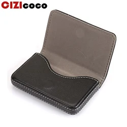 Porte-cartes de crédit en cuir PU de haute qualité pour hommes et femmes, acier inoxydable, étui en métal pour cartes bancaires, boîte à cartes, nouveauté