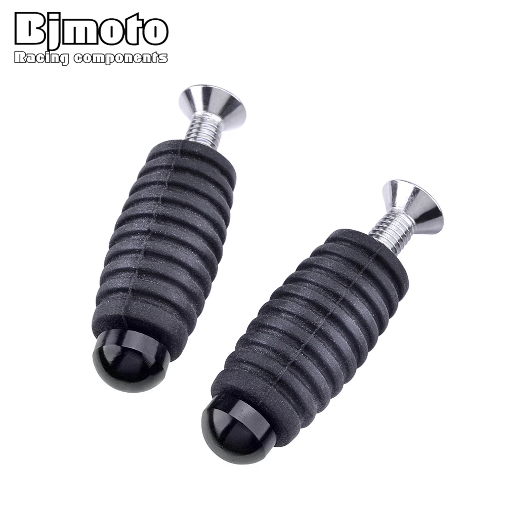 BJMOTO 6MM M6 Brake Lever Toe Peg Gear Shift Toepeg Pedals Adapter for Suzuki Yamaha Kawasaki Honda Ducati Aprilia BMW Rearsets