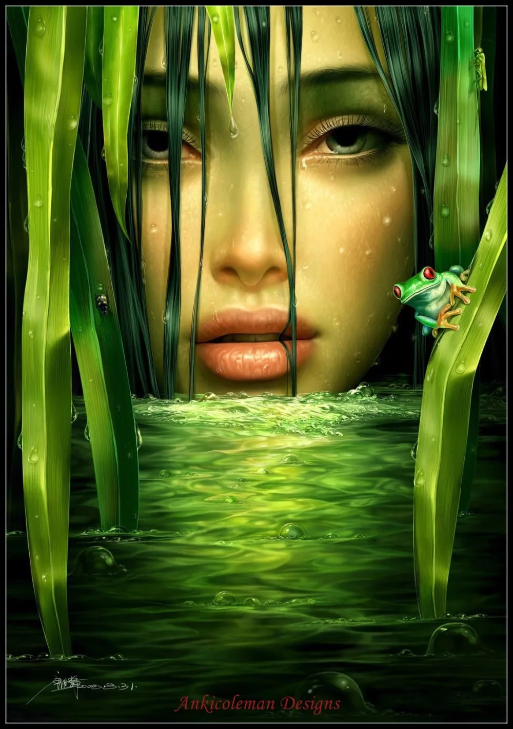 

Needlework for embroidery DIY Craft DMC High Quality - Counted Cross Stitch Kits 14 ct Oil Painting - Beauty with a frog