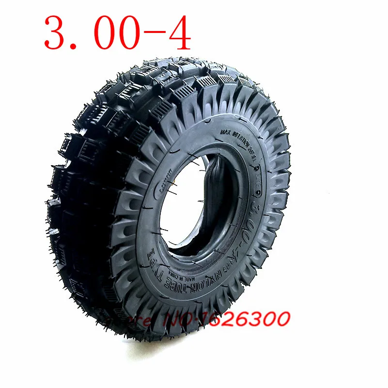 

Size 3.00-4 Inner Tube and out tire Set for Knobby Scooter Go Kart Electric scooter Highway ATV