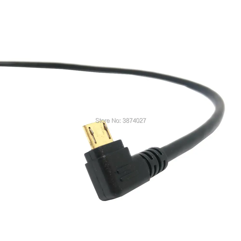 15cm short 1m Gold plated Right Angle Micro USB to Left Angled USB Tpye A Male 90 Degree Cable Data Charge Cord