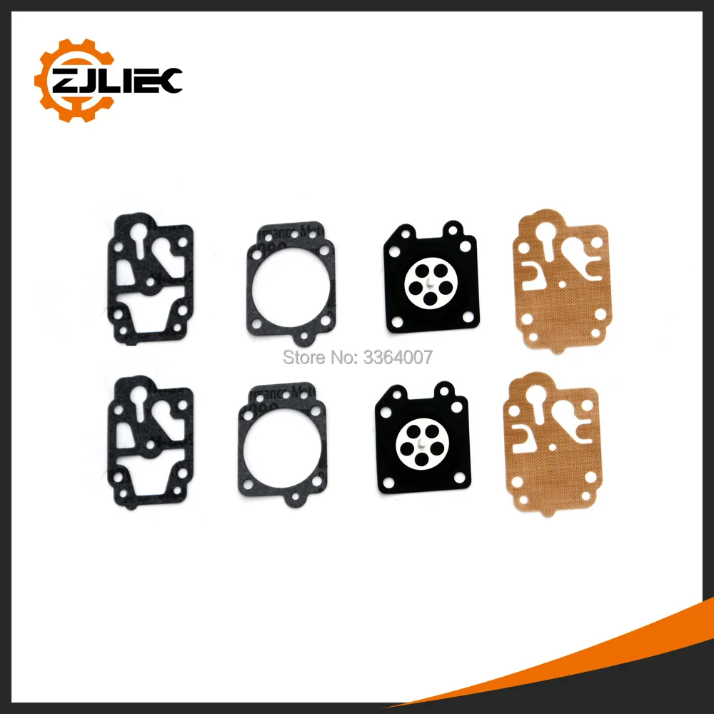 5sets Carburetor repair fit for 40-5 1E40F-5 1E44F-5 brush cutter 430 cg260 cg330 cg430 cg520 cg139 trimmer carb rebuild gasket