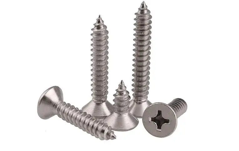 Tornillos autorroscantes de acero inoxidable M3.5 x 100/6,5/13-25mm, tornillos de cabeza avellanada cruzada, tornillo de cabeza plana, 9,5 Uds.