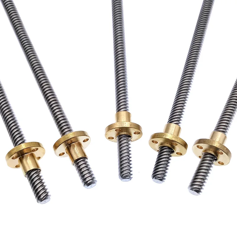 Lead Screw T8 350mm Linear Guide 3D Printers Parts helical pitch 1mm 2mm 4mm 8mm 10mm 12mm 14mm Trapezoidal Screws with nut