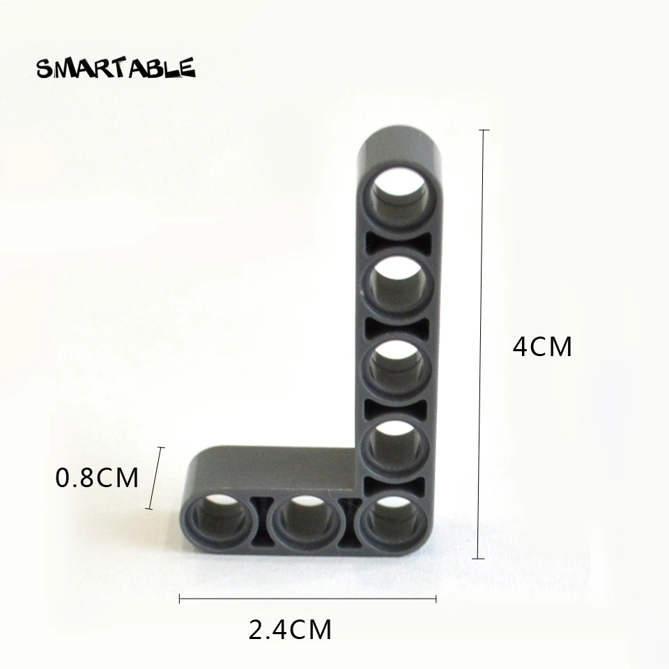 Smartable High-Tech Liftarm 3X5 L Shape for Cross shaft block Toys Compatible  32526 Toy 40pcs/lot for gift