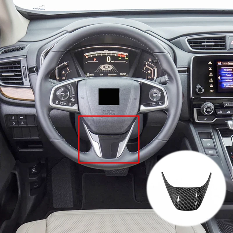 ABS Carbon fibre For Honda CR-V CRV 2017 2018 auto accessories Car Steering wheel Button frame Cover Trim Car styling 1pcs