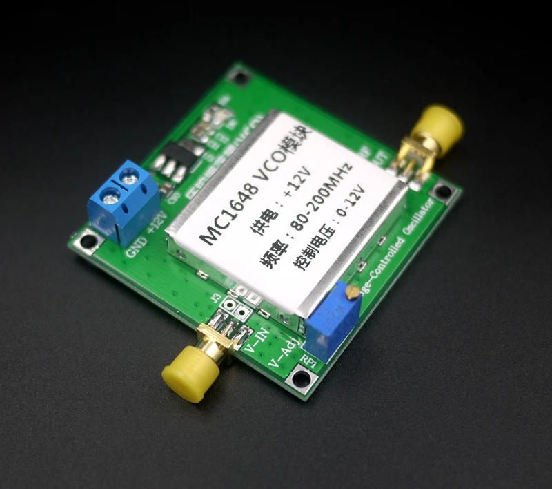 VCO RF transmitter module MC1648 chip supports audio input frequency adjustable band amplifier 80-200MHZ