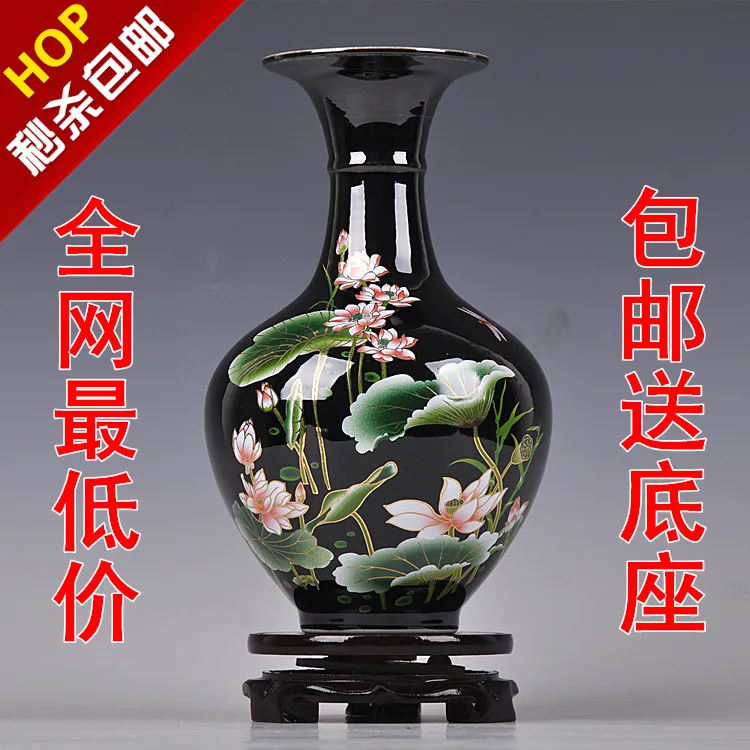 Kappa Jingdezhen ceramics glaze decoration decoration Wujin lotus bottle Home Furnishing crafts a variety of optional