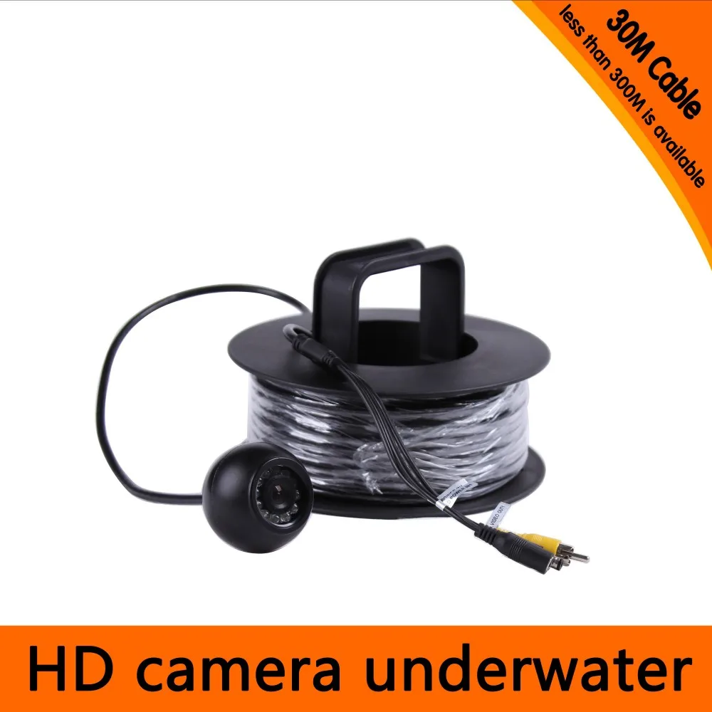 

30Meters Depth Underwater Camera with 12PCS white LEDS and Leds Adjustable for Fish Finder & Diving Camera etc