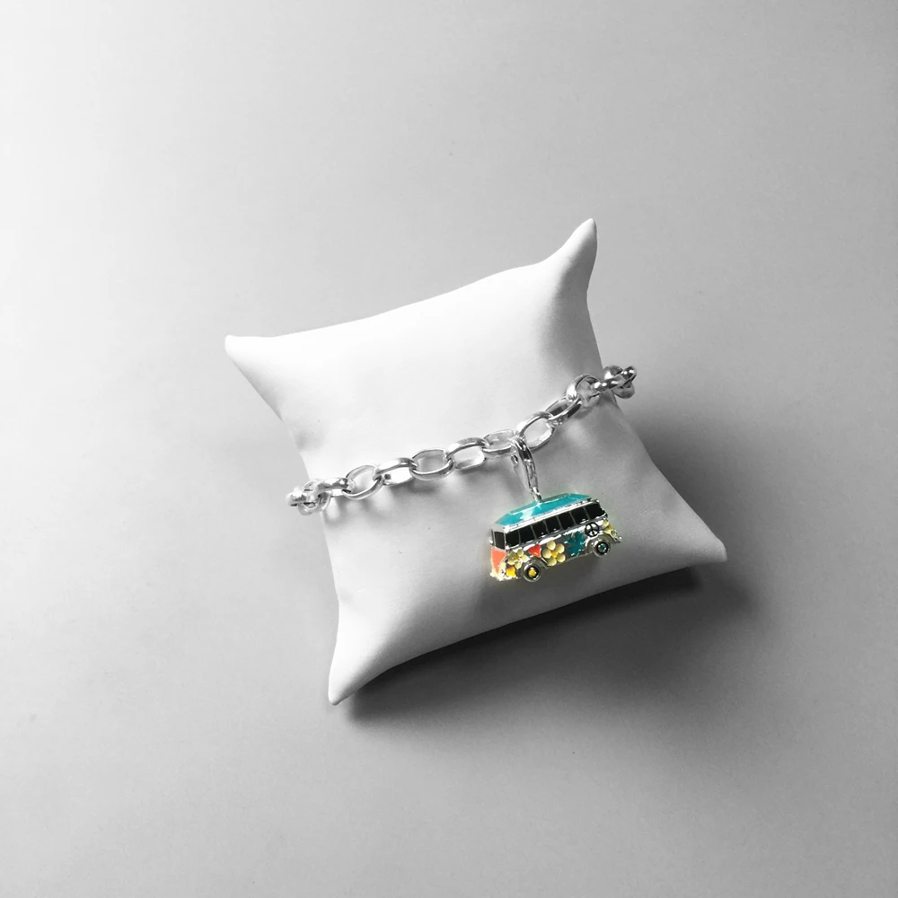 Red Motorcycle Sports Car Bus Taxi Charm Pendant,Jewelry 925 Sterling Silver Gift For Women Men Boy Girl Fit Bracelet Necklace