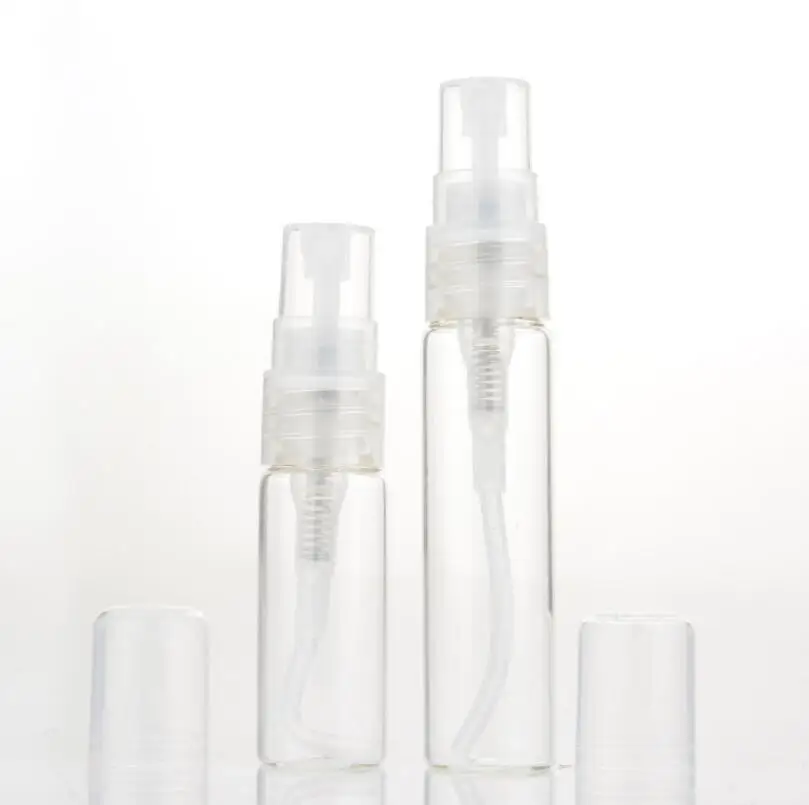 Hot Sale 5ml 10ml clear glass spray bottle, mist sprayer bottle, perfume spray clear container wholesale