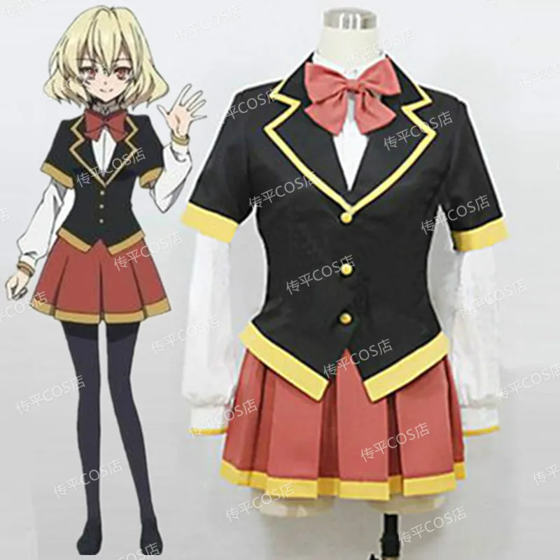 Disfraz de Cosplay de Riddle Story of Devil Akuma no Riddle Hashiri Nio, uniforme escolar COS para niñas Lolita para fiesta de Navidad y Halloween