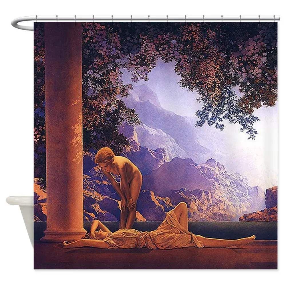 Maxfield Parrish Daybreak Shower Curtain Decorative Fabric Shower Curtain