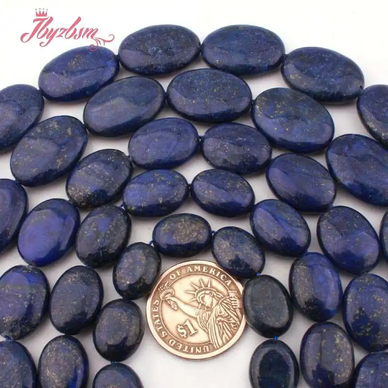 Natural Blue Oval Lapis Lazuli Stone Beads Loose 12x16/18x25mm For DIY Necklace Bracelets Jewelry Making 15\