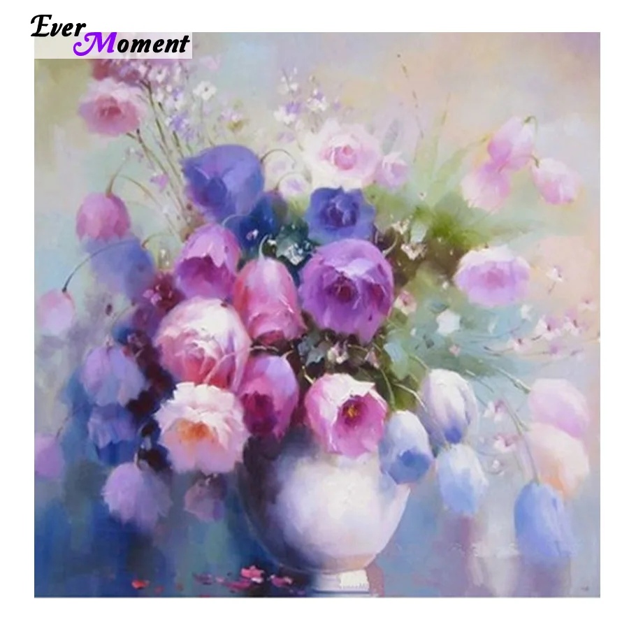 Home Decoration Diy flower diamond painting rhinestone pasted 3d Full Round Square Stones cross stitch diamond embroidery ASF045