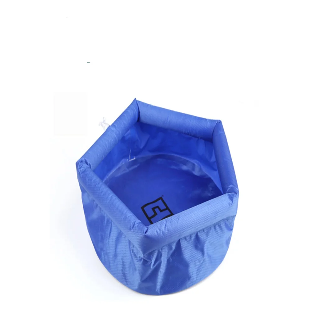 Folding water basin outdoor tourism wash foot basin thickened wash basin bucket 8l at 6622