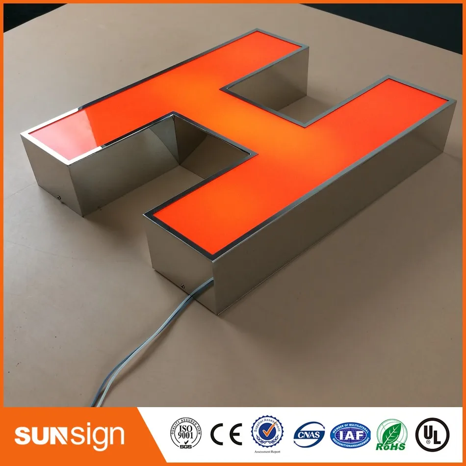 Custom Led Brief Acryl Sign Led Reclame Winkel Teken