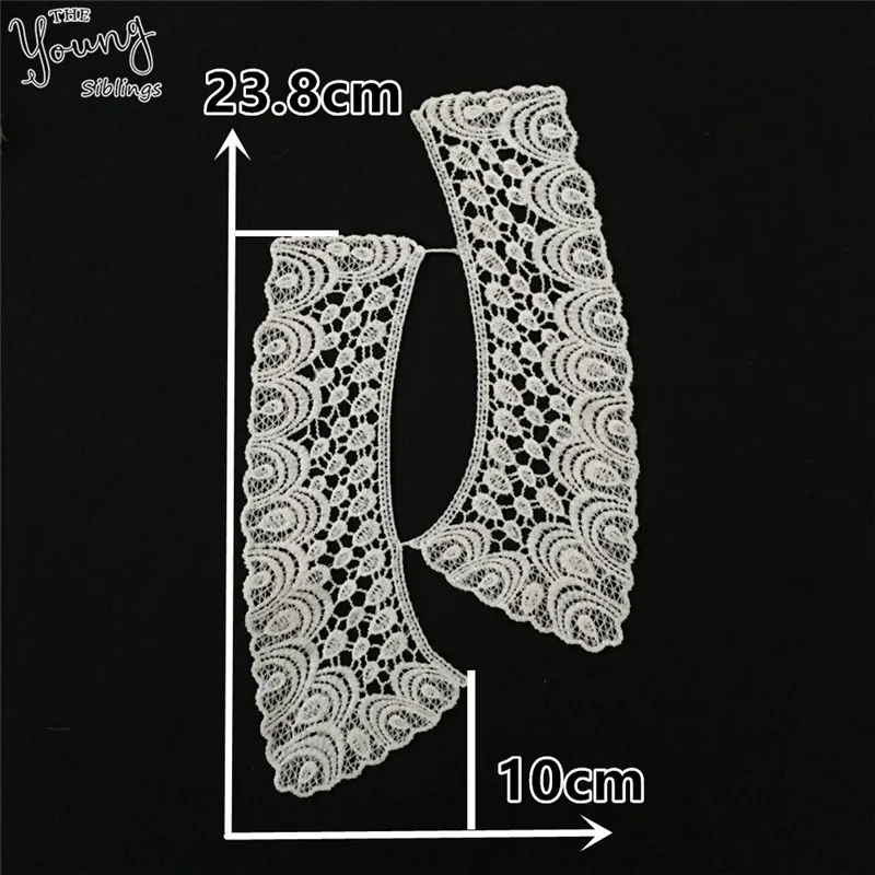 New arrive White Lace Collar Lace Trim DIY Embroidery Flower Lace Fabric Neckline Applique Sewing Craft supplies Scrapbooking