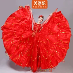 Spanish Flamenco Full-skirts 2019 New Opening Dance Big Pendulum Dress Adult Women Modern Dancing Stage Performance Costume H541