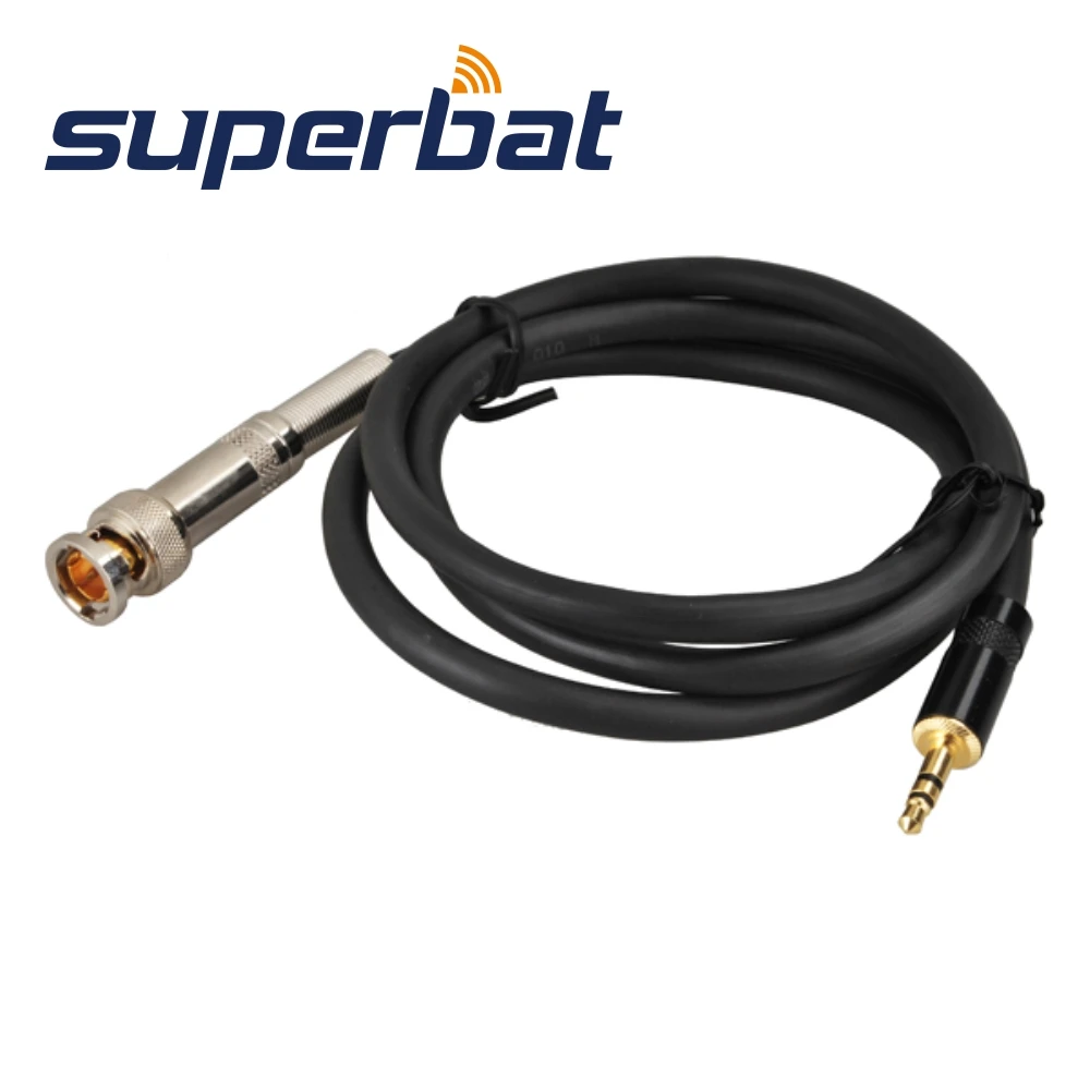 Superbat BNC Plug to 3.5M Male Coaxial Power Audio Cable 1M Cable Joint Connector RF Coaxial Cable