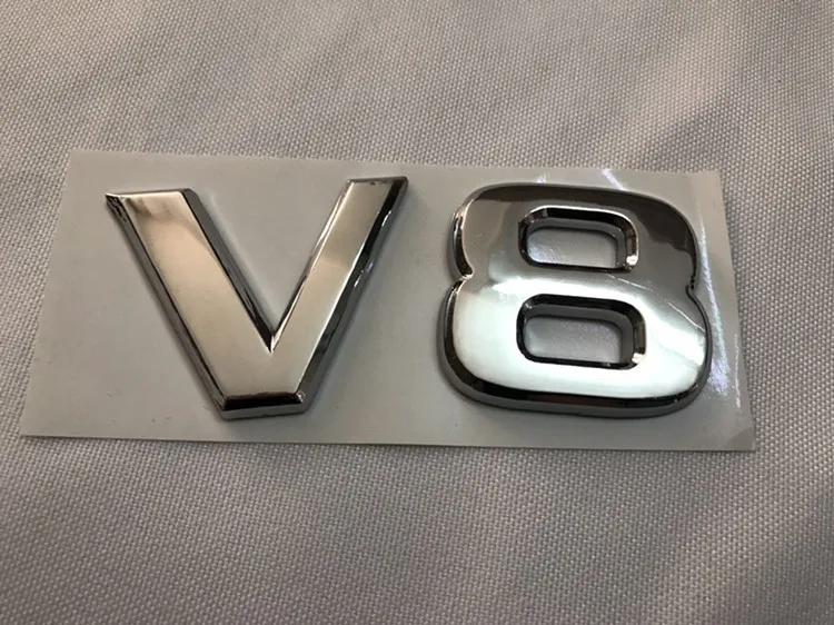 ABS Chrome Rear V8 Badge Sticker Trim V8 Letter For NIssan Patrol Y62 Armada Body Sticker Accessories 2013 2014 2015 2016 2017