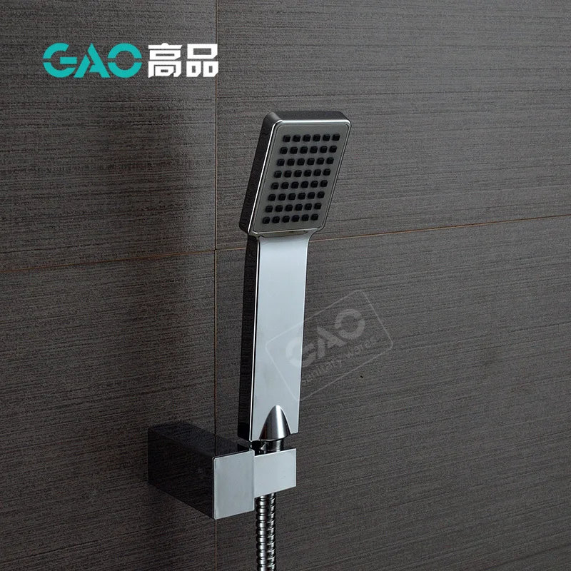 

Free Shipping Hand Shower Set, Water Saving Shower,Wall Mounted Hand held Shower With Hose and Holder Chrome Plated Shower