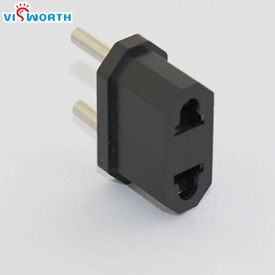 [VisWorth] High Quality 2Piece/Lot 6A ABS Lamp Holder Converter European Socket TO Other Socket Plug  2round Feet