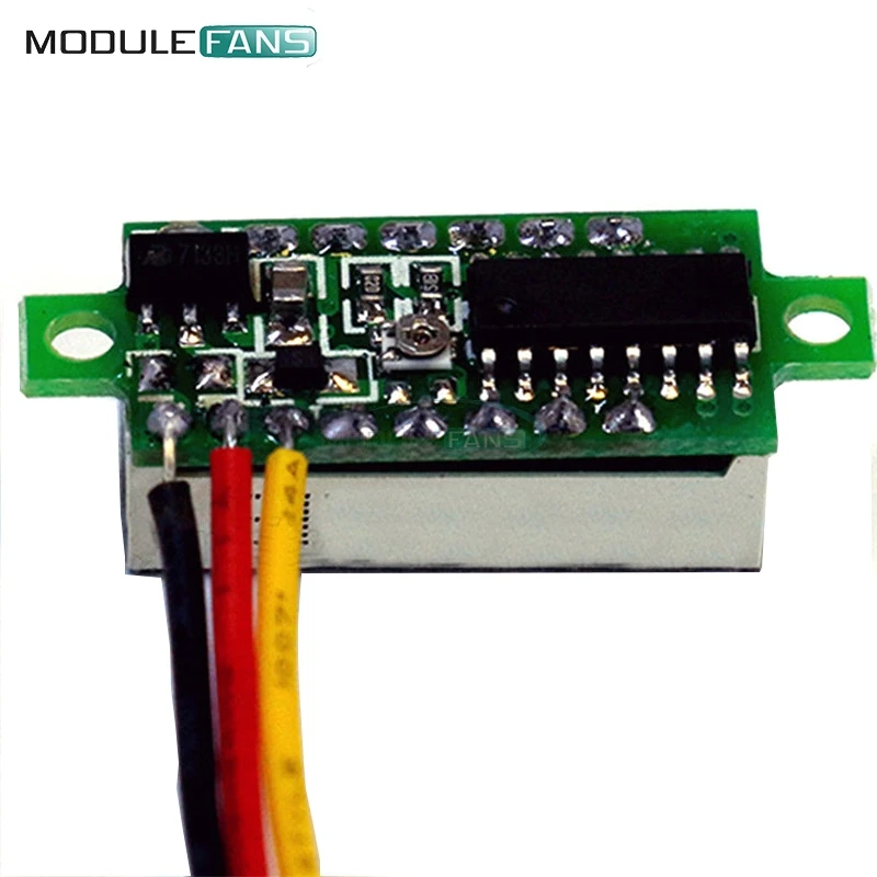 0.28 インチ 0.28 インチ LED DC 0-100V グリーン電圧計デジタル表示電圧電圧計 12V 24V 3 ワイヤー DIY 電子 DIY キット