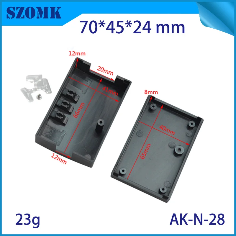 1 Piece 70*45*24mm LED enclosure electronics plastic box szomk hot sales plastic project box black/ white pcb plastic box