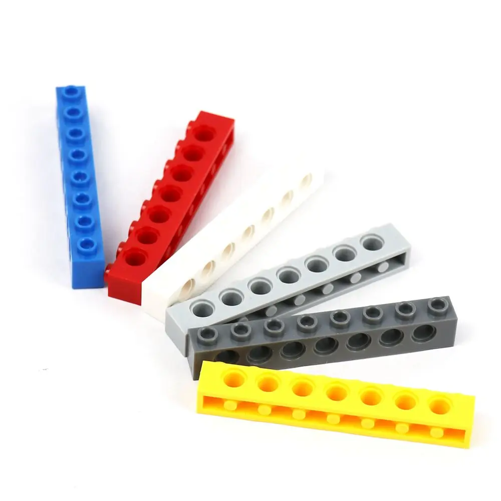 20pcs Building Blocks Brick 1x8 Beam With Holes MOC Technical Parts Toys for Kids 3702 Fast Shipping