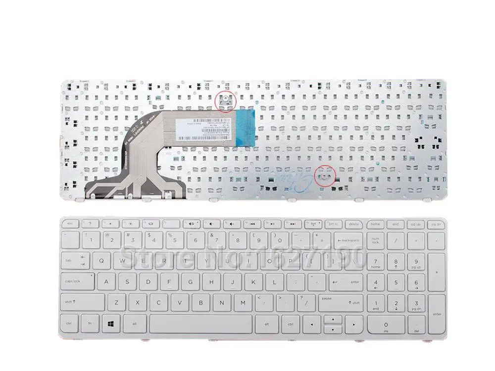 

United States Laptop Keyboard For HP Pavilion 15-e 15-n 250 G3 255 G3 256 G3 WHITE FRAME WHITE(Win8) New Notebook