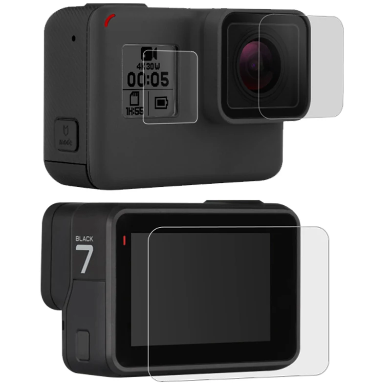 Tempered Glass Film LCD HD Screen Protector+Housing Lens Protector for GoPro HERO 7 6 5 Black Action Camera Accessories