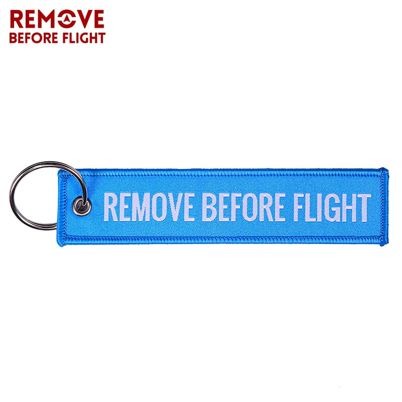 Remove Before Flight Chaveiro Keyring Chains Woven Key Tag Special Luggage Tag Label Blue Chain Keychain for Aviation Gifts