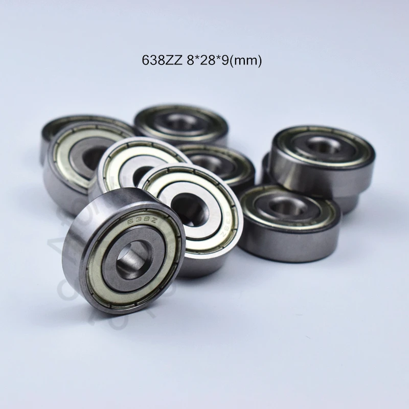 

638ZZ bearing 8*28*9(mm) ABEC-5 9piece Metal Sealed Miniature Mini Bearing 638 638Z 638 ZZ chrome steel bearing