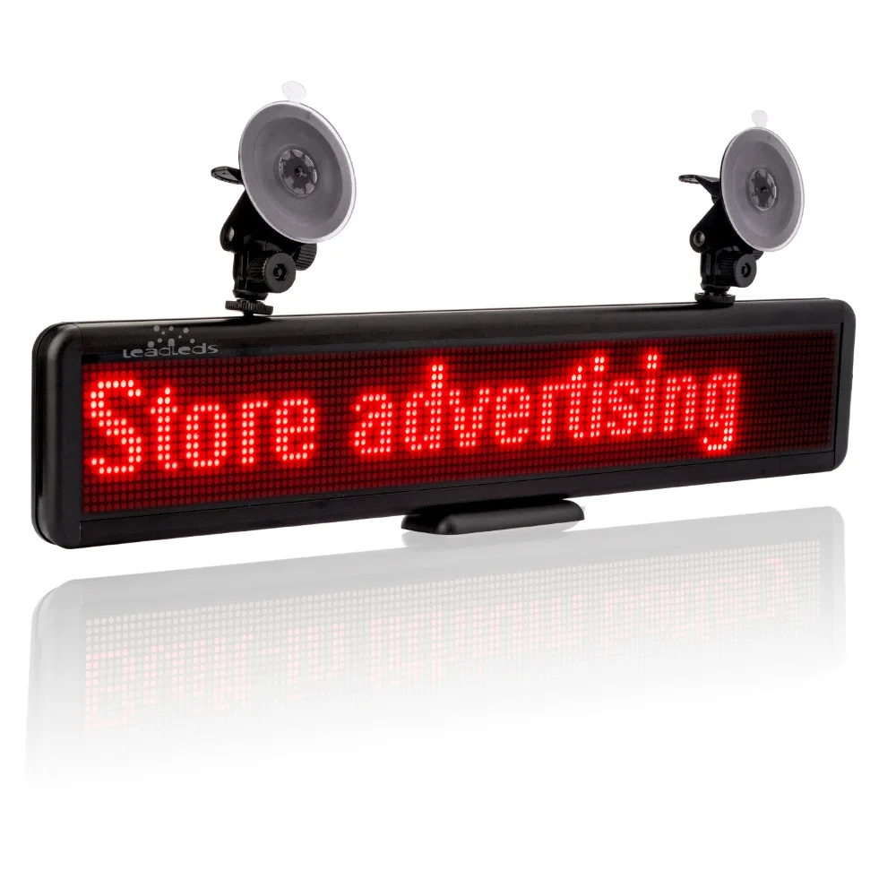 LED Sign Scrolling Publicidade Message Display Board, programável, recarregável, built-in bateria, Taxi Car Sign, 12V