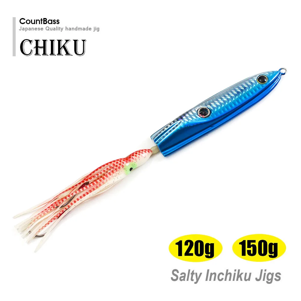 Countbass 120 g 150 g (4,2 oz 5,3 oz) Inchiku-Jigs mit Octopus Assist-Haken, Tintenfisch-Jigging, Bottom Ship Snapper Jig – Detail 1