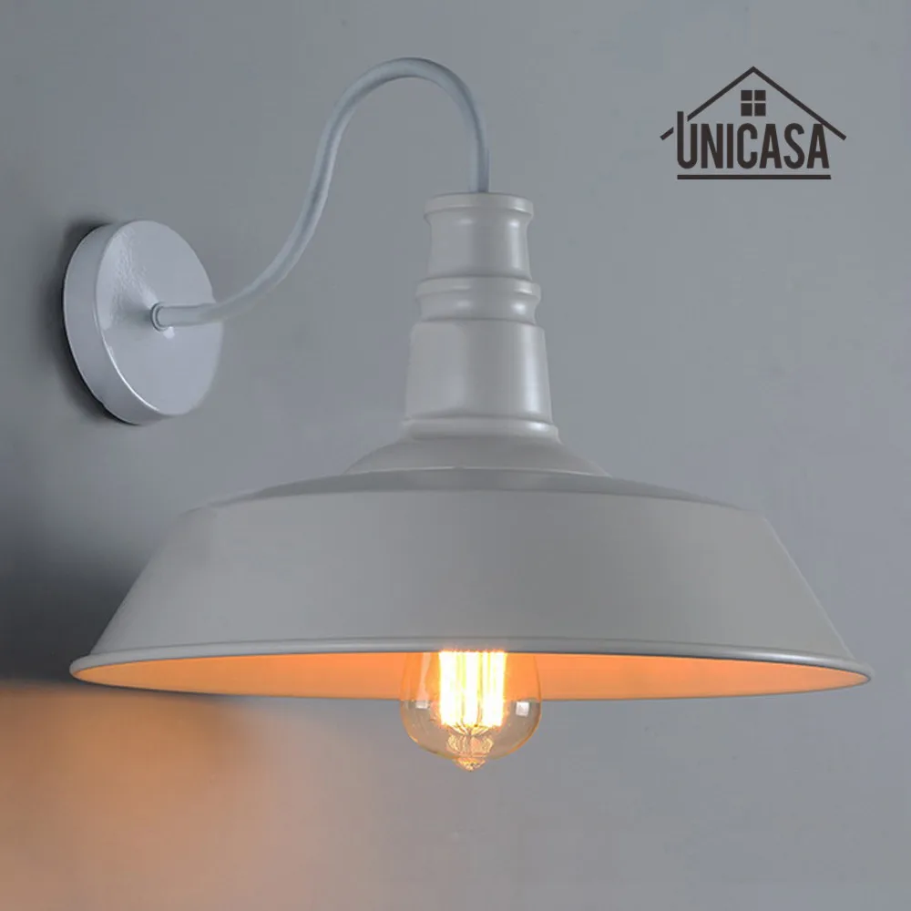 Vintage Wall Lights Kitchen Island Hotel Antique Metal Wall Sconce White Industrial Chandelie Lighting Modern Indoor LED Lamp