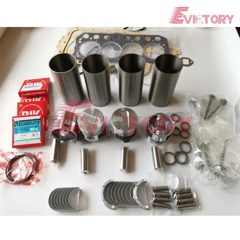 Excavator engine rebuild kit for  Mitsubishi S4L2 S4L piston ring cylinder liner engine bearing gasekt kit valve kit