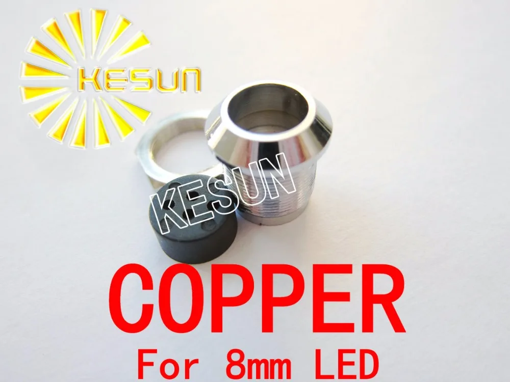 

FREE SHIPPING 10PCS x 8mm Copper LED Holder Socket for 8mm LED Diodes