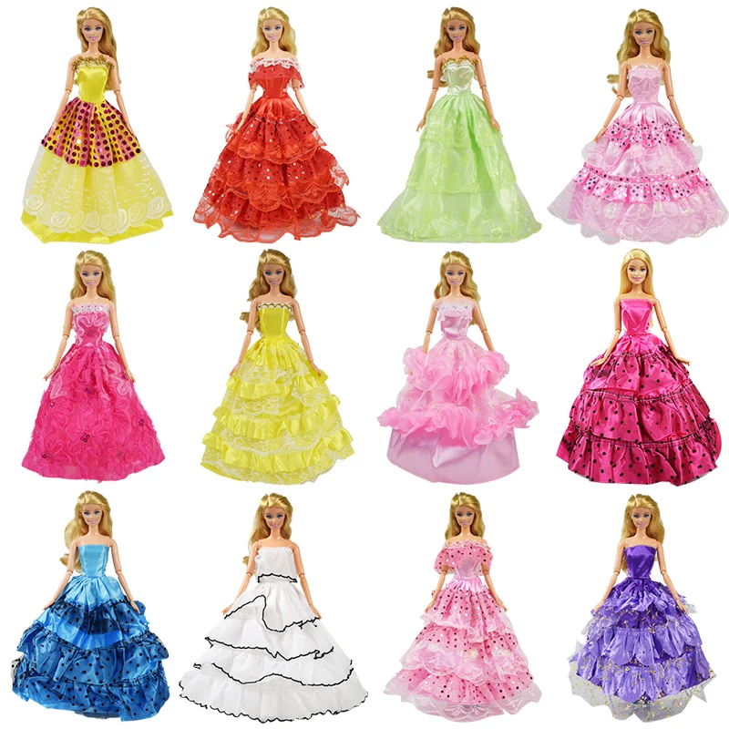 

Beautiful Wedding Dress Fashion Party Dress Princess Gown Multiple Styles Clothes Evening Dress for 12 Inch Doll Accessories