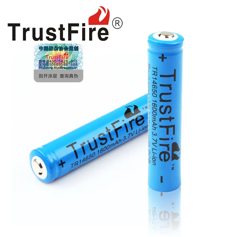 4 шт. Trustfire 14650 перезаряжаемая батарея 3,7 в 1600 мАч литий-ионная камера фонарик Фонарь аккумулятор